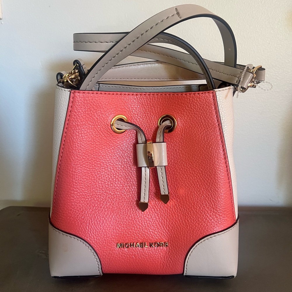 Mercer Gallery Extra-Small Color-Block Pebbled Leather Crossbody Bag